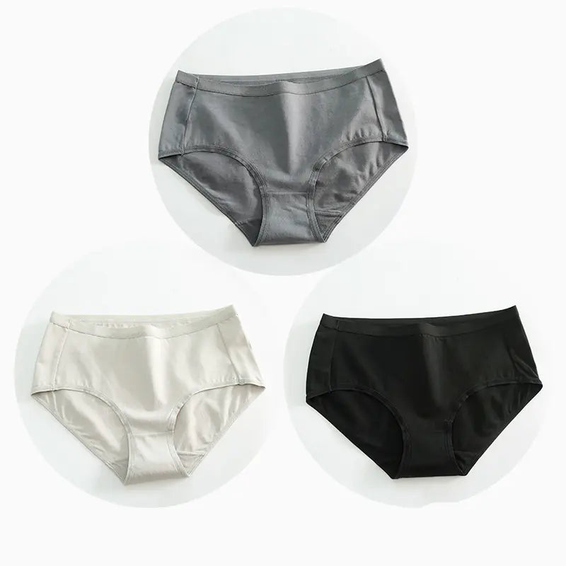 3-Pack Cotton Women's Mid-Rise Breathable Underwear