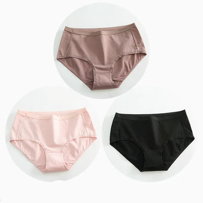 3-Pack Cotton Women's Mid-Rise Breathable Underwear